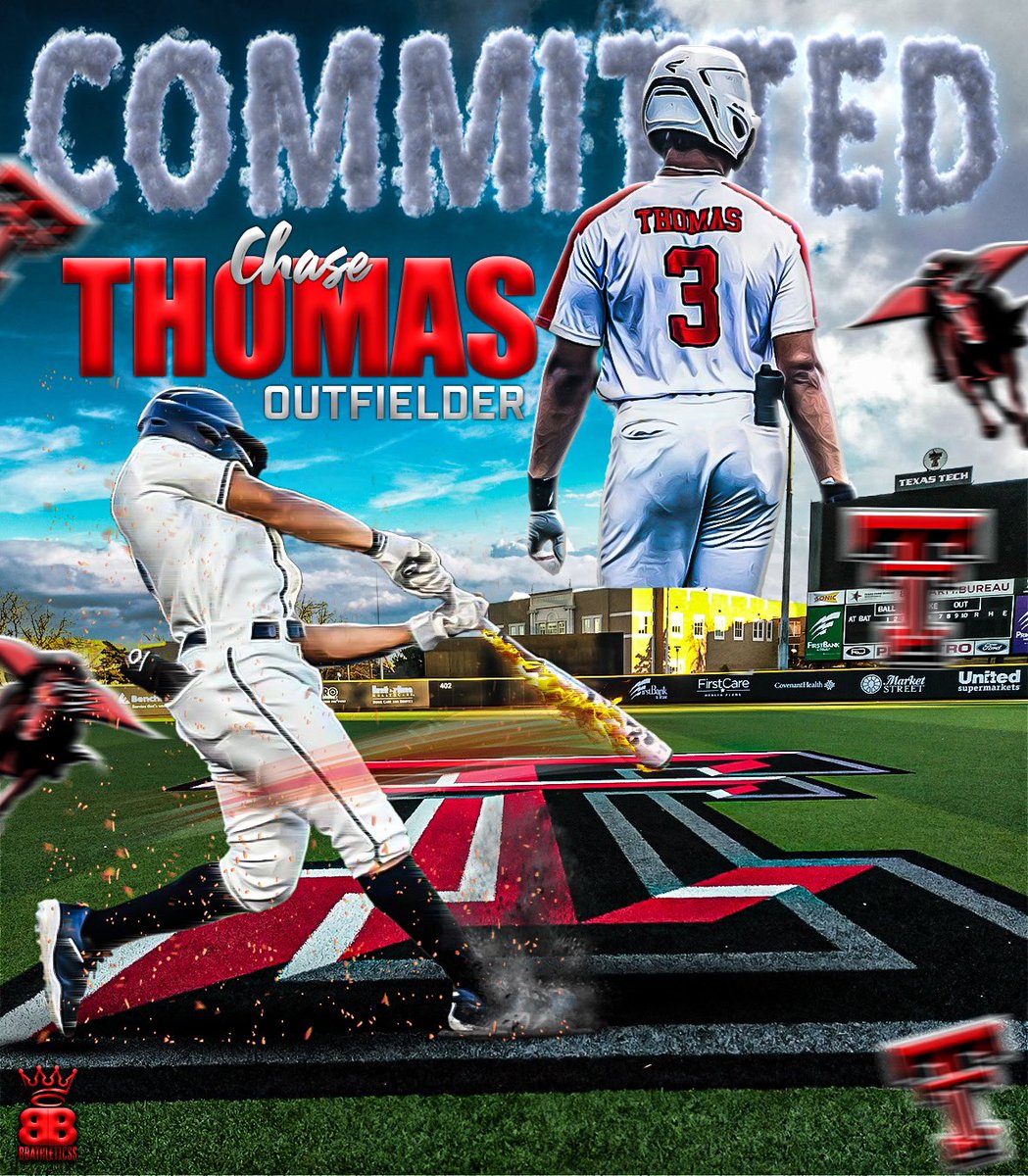 Chase Thomas (@chaset312) on Twitter photo I am extremely excited to announce that I will be continuing my academic and athletic career at <a href="/TechAthletics/">Texas Tech Red Raiders</a> Iād like to thank God and also my family and Coach <a href="/TimTadlockTTU/">Tim Tadlock</a> for the opportunity. <a href="/TTU_Baseball/">Texas Tech Baseball</a> <a href="/Citiusbb/">Citius Baseball</a> <a href="/SachseBaseball/">Sachse HS Baseball</a> #committed #wreckem I am extremely excited to announce that I will be continuing my academic and athletic career at <a href="/TechAthletics/">Texas Tech Red Raiders</a> Iād like to thank God and also my family and Coach <a href="/TimTadlockTTU/">Tim Tadlock</a> for the opportunity. <a href="/TTU_Baseball/">Texas Tech Baseball</a> <a href="/Citiusbb/">Citius Baseball</a> <a href="/SachseBaseball/">Sachse HS Baseball</a> #committed #wreckem