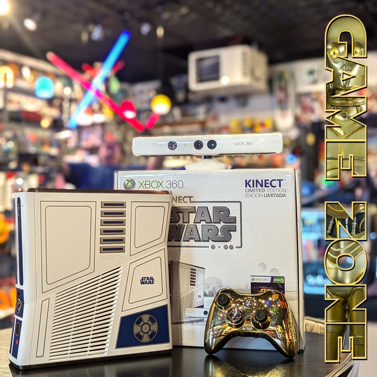 TheGameZoneGZ's tweet photo. TJi! #Xbox360 Limited Edition #Kinect #StarWars Bundle

#r2d2 #r2d2xbox #c3po #c3pocontroller #xboxkinect #thegamezone #hillsdalenj https://t.co/r1s7gQi6C8