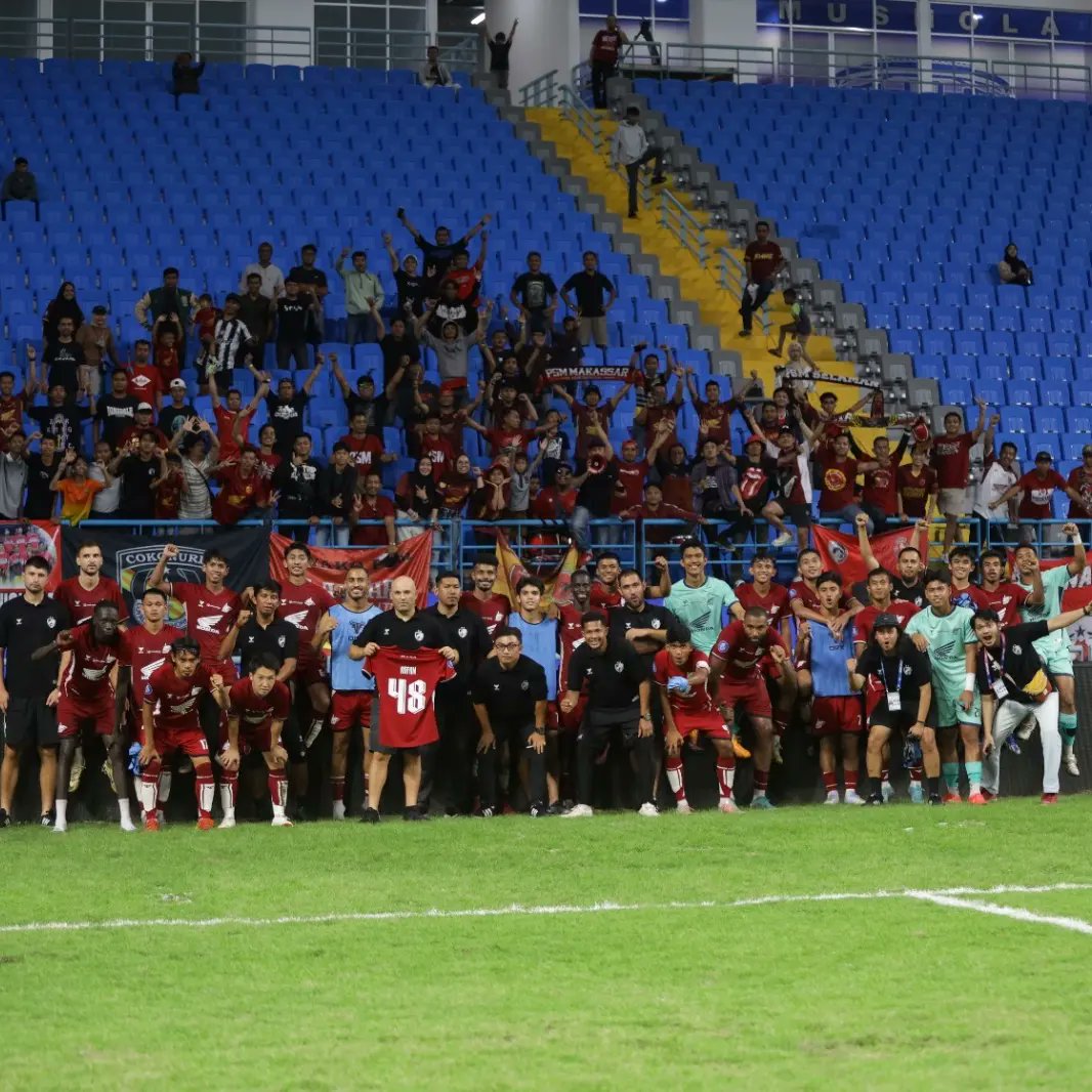 Congratulations to all the players and all the staff of PSM. Thank you for the fantastic support of our supporters in the stadium. Stay humble! #ewako #psmmakassar