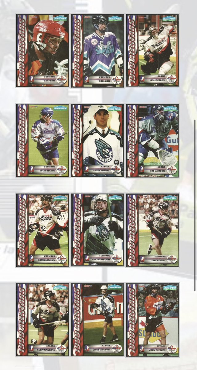 mattylax10's tweet image. LAX CARD TWITTER:
Interested in ANY card from the 1999 NLL All Stars Set
Raw or Graded (Doesn’t matter the grade)
If anyone has a few or even a complete set let me know!
Photo Credit for example (LaxCardArchive: @JimTomCog @TalesfromtheAFL )