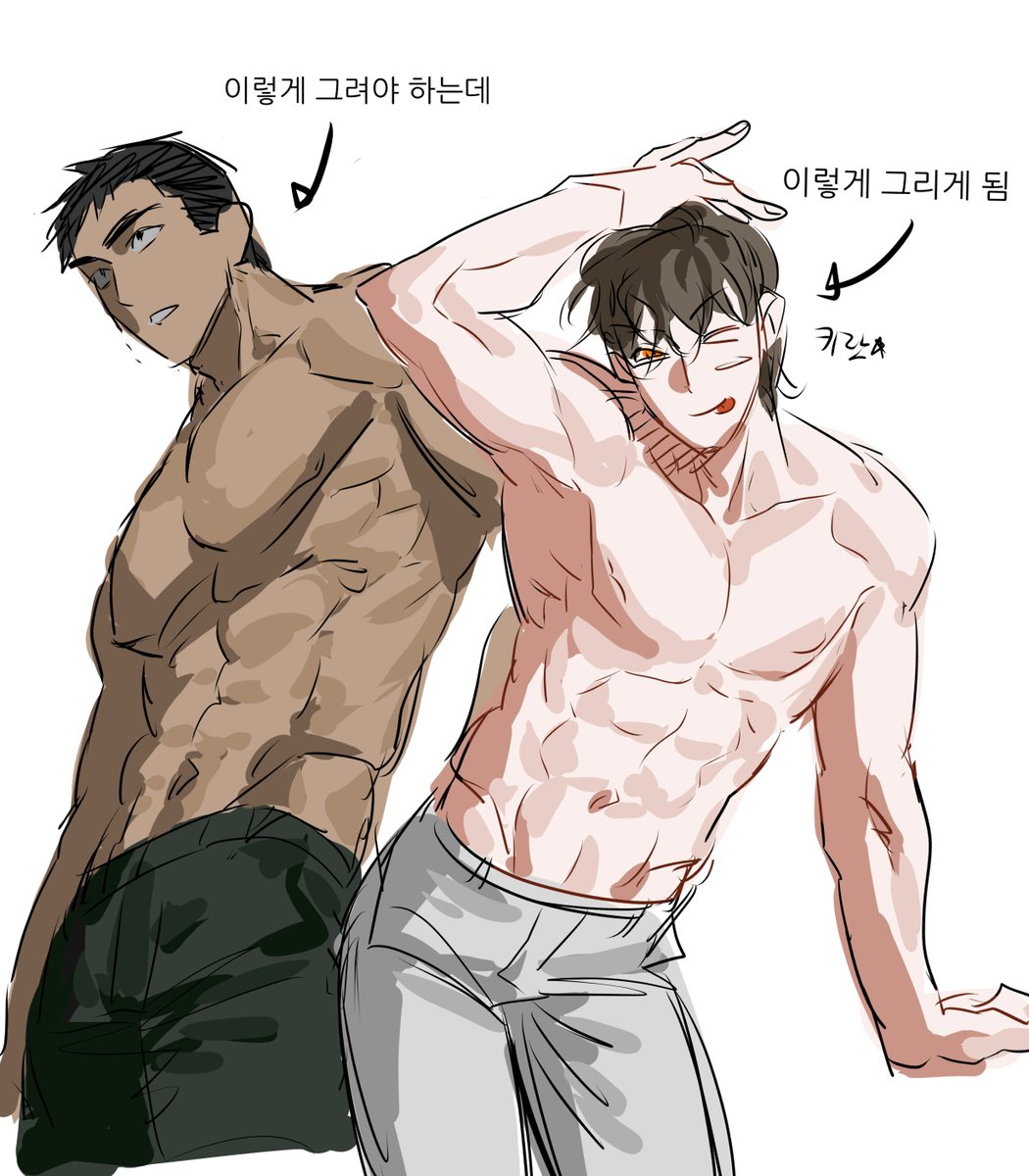 0820_lakia's tweet photo. 평생 미소녀만 그리던 사람이라 남캐포즈를 몰라서 이따구로됨 https://t.co/q6cvQs7Q8D