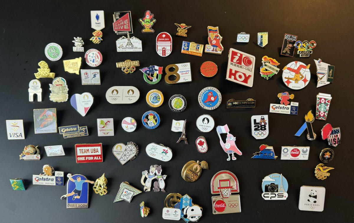 benwaterworth62's tweet photo. First Olympics and I leave with a decent pin haul. 71 in total. This pin thing is addicting…

#BU13 #Paris2024 https://t.co/qGYoX7wFJQ