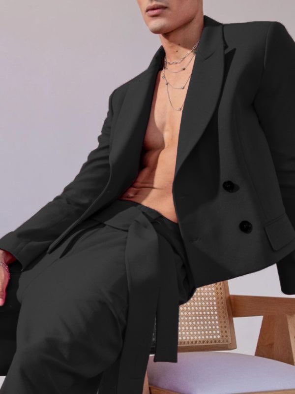 jamesdylanvg's tweet photo. James já chegou na festa sem camisa pois sujou a social ainda enquanto se arrumava então decidiu usar só o blazer aberto mesmo. https://t.co/DTdcHNeVQD