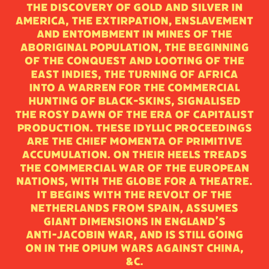 Keyboard_Commie's tweet photo. Karl Marx
Capital Volume One
Chapter Thirty-One: Genesis of the Industrial Capitalist
https://t.co/BrjXOHtZoe
#PrimitiveAccumulation https://t.co/650O2t9X69