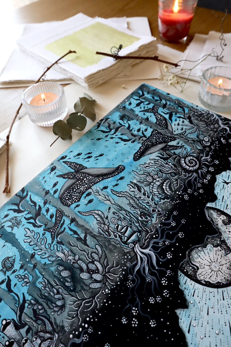 menis_art's tweet photo. Blue Cosmos • watch the process on #youtube https://t.co/A3n4fXp1WS #art #whales #space #artist #handmade #painting #sealife https://t.co/sYTzxKojnt