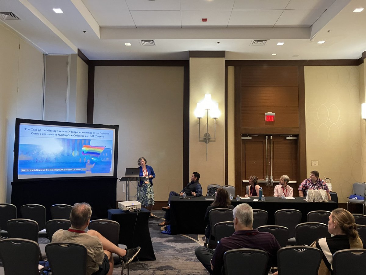 willthewordguy's tweet photo. Stopping by @AEJMC_LAWP’s last @AEJMC #AEJMC24 and hearing from fine folks such as @ersalkin and her undergrad @whitworth rockstar student Emma Maple, as well as Matt Conaty of @AnnenbergPenn and @jisraelbalderas and moderated by @kapatro ! https://t.co/iQzBO7ifpw