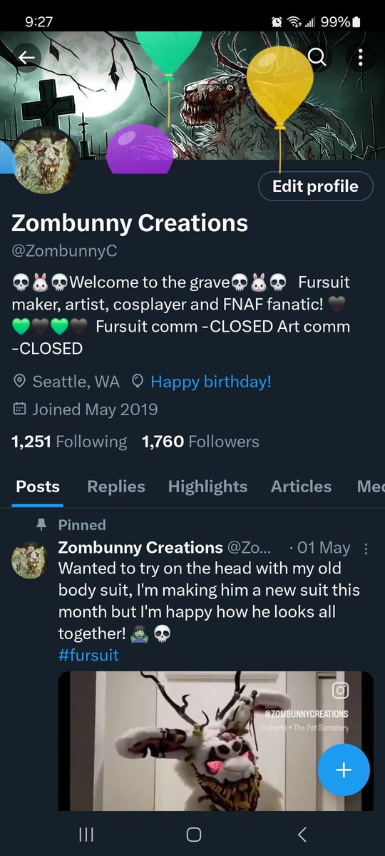 ZombunnyC's tweet photo. Today's my birthday wooo! https://t.co/7bINz9YtuM
