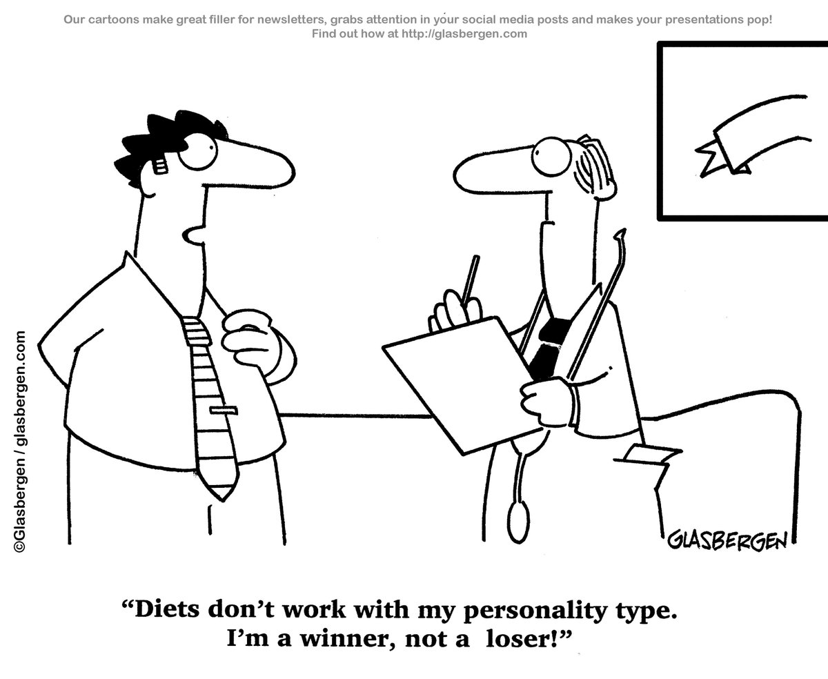 RGlasbergen's tweet photo. Today's Cartoon / August 11, 2024 @ https://t.co/BeGTui6pAp via Glasbergen Cartoon Service. ยฉ Glasbergen
#diet #diethumor #personalitytest #winner #dontbealoser #medicalhumor #copyright #humangeneratedcontent https://t.co/FVhvYdlf3j