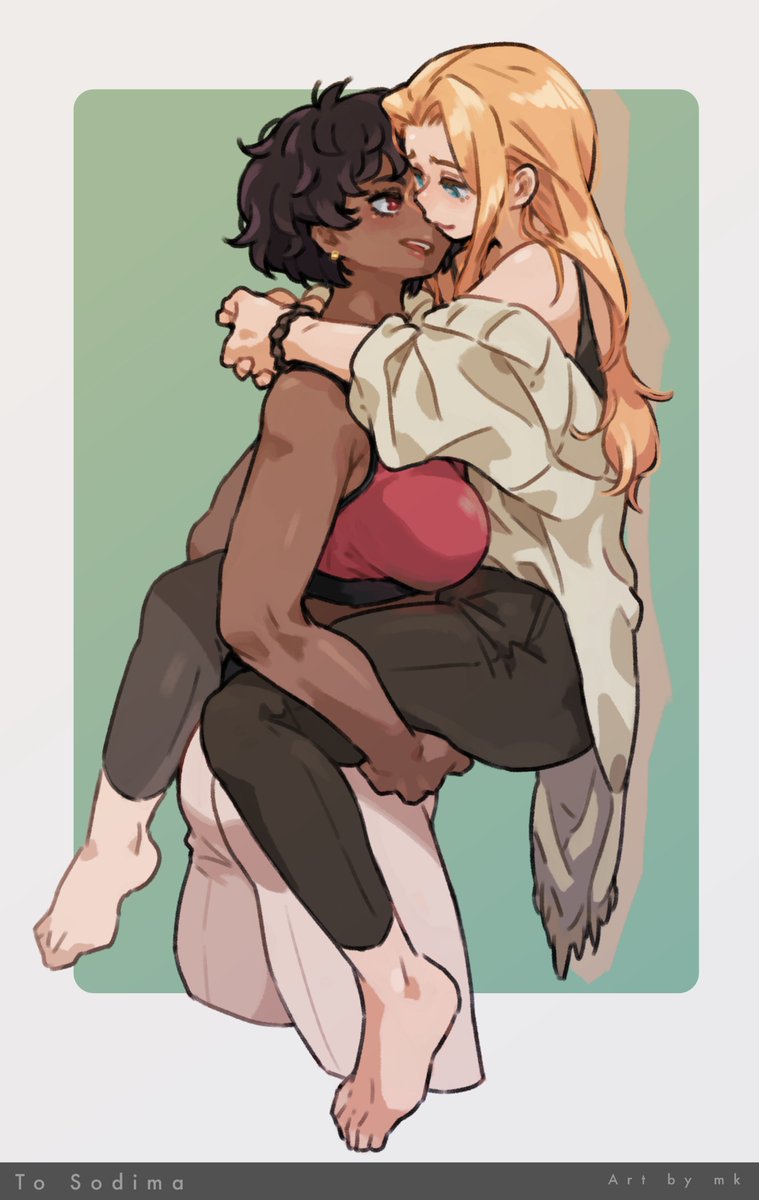 Xodima's tweet image. Ginika and Cass
Art by MK