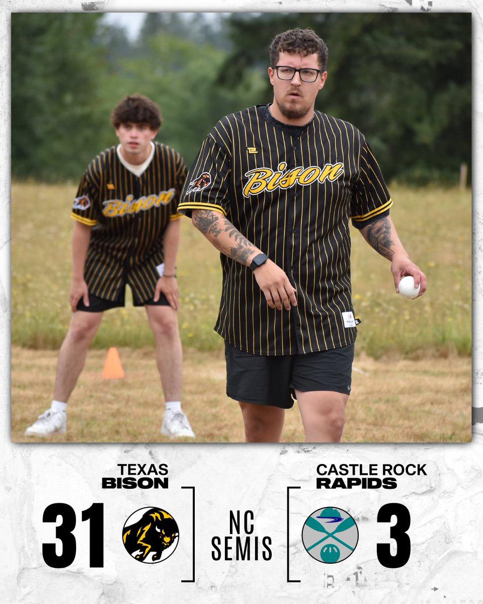The 3-5 Rapids (3-seed) who squeaked into the playoffs were "just happy to be here," but were quickly mopped up by the Bison (2-seed) in yesterday's NC Semis. 🦬