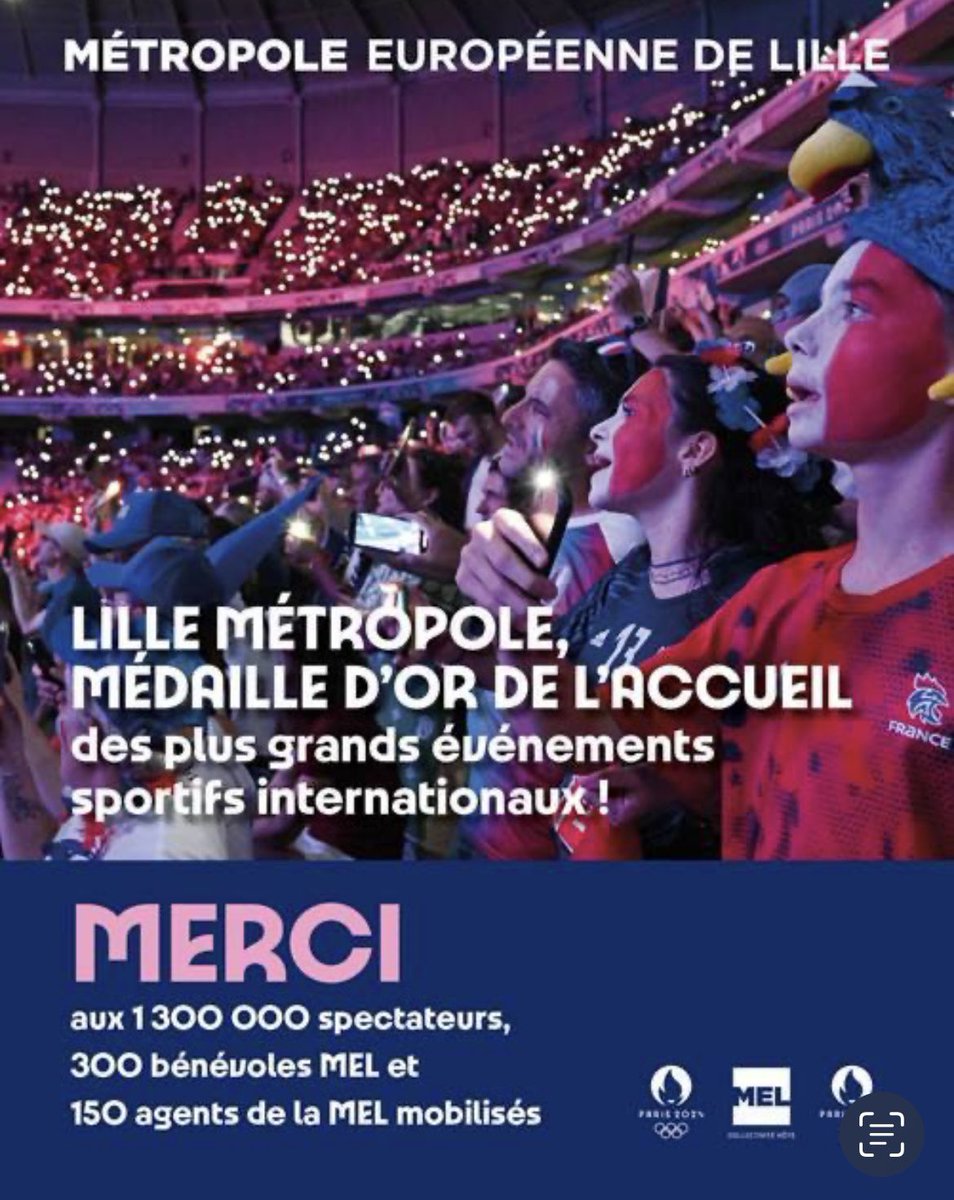 Damien Castelain (@damiencastelain) on Twitter photo Merci à tous les acteurs impliqués ds le succès des JO <a href="/Paris2024/">Paris 2024</a> dans la <a href="/MetropoleLille/">Métropole Européenne de Lille</a> : <a href="/prefet59/">Préfecture de la région Hauts-de-France et du Nord</a>, <a href="/PoliceNat59/">Police Nationale 59</a>, <a href="/Gendarmerie_059/">Gendarmerie du Nord</a>, <a href="/ilevia_actu/">ilévia</a>, élus, agents et bénévoles MEL.
Merci à <a href="/Paris2024/">Paris 2024</a> et <a href="/TonyEstanguet/">Tony Estanguet - OLY</a> !
Votre engagement a été essentiel pour cette belle réussite! Merci à tous les acteurs impliqués ds le succès des JO <a href="/Paris2024/">Paris 2024</a> dans la <a href="/MetropoleLille/">Métropole Européenne de Lille</a> : <a href="/prefet59/">Préfecture de la région Hauts-de-France et du Nord</a>, <a href="/PoliceNat59/">Police Nationale 59</a>, <a href="/Gendarmerie_059/">Gendarmerie du Nord</a>, <a href="/ilevia_actu/">ilévia</a>, élus, agents et bénévoles MEL.
Merci à <a href="/Paris2024/">Paris 2024</a> et <a href="/TonyEstanguet/">Tony Estanguet - OLY</a> !
Votre engagement a été essentiel pour cette belle réussite!