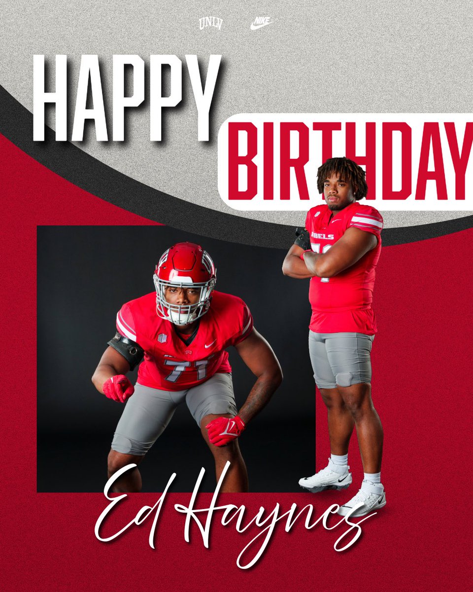 unlvfootball's tweet photo. Happy birthday 🥳 @EdHaynes77_ https://t.co/J26u7OWJBD