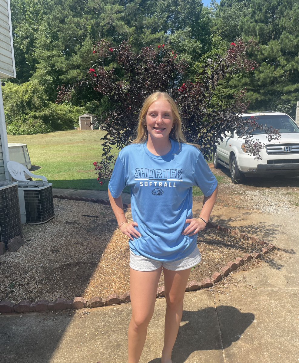 CampTrinity07's tweet photo. I am beyond grateful to announce my commitment to Shorter University. A big thank you to my coaches, teammates and family who have supported and believed in me through everything. I love y’all so much! God is so good and his plan has led me in the right direction. Go Hawks!💙🥎 https://t.co/U0ud6XsAvQ
