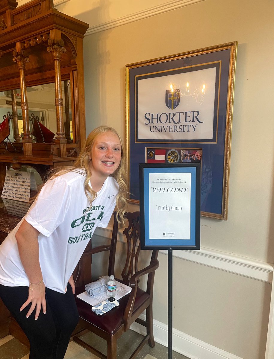 CampTrinity07's tweet photo. I am beyond grateful to announce my commitment to Shorter University. A big thank you to my coaches, teammates and family who have supported and believed in me through everything. I love y’all so much! God is so good and his plan has led me in the right direction. Go Hawks!💙🥎 https://t.co/U0ud6XsAvQ