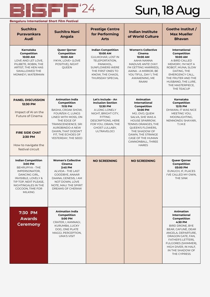bisffblr's tweet photo. From Reel to Real! The schedule is out for venue screening, masterclasses, workshops and so much more! There's films, learning, fun, in simple words, everything a cinephile would love!
Calling all the cinephiles. Come and join us at BISFF 2024! We can't wait to see you.
#bisff https://t.co/Ia1fh6J7fu