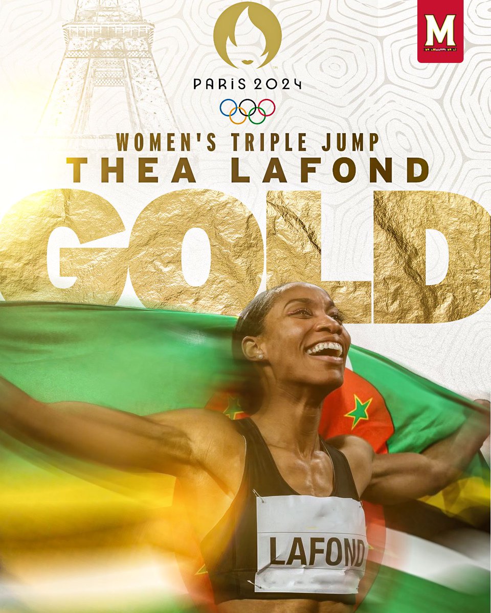ChuckDouglas_'s tweet photo. ANOTHER Maryland Olympic Gold Medal.

Alyssa Thomas (Women's Basketball) joins Thea LaFond (Track and Field-Triple Jump) as Terps to bring home Gold at the Paris Olympic Games..

The first time two Maryland student-athletes have won Gold in the same Games. Thomas and LaFond are the 10th and 11th Terps to win Gold Medals all-time.🥇🥇
(Via @JasonYellin) @MarylandTrack @TerpsWBB  #OlympicGames #Paris2024 @thea_lafond @athomas_25 @AValmon @BrendaFrese #FTT
