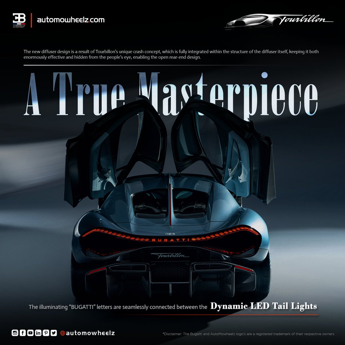 AutoMowheelz's tweet photo. Bugatti Tourbillon - A True Masterpiece

#BUGATTI #Tourbillon #BUGATTITourbillon #AutoMowheelz #bugattilifestyle #PourLÉternité #Hypercar #hypercars #billionairemindset #billionaire #bugattichiron #bugattiveyron #bugattirimac #bugattibolide https://t.co/rf7WZqADto