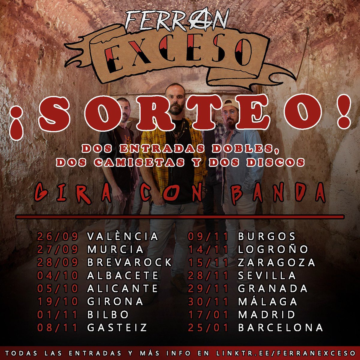 SORTEO ACTIVO EN INSTAGRAM!!

Estamos sorteando dos entrdas dobles acompañadas de un disco y una camiseta!!

Dale al link y participa!

instagram.com/ferranexceso/