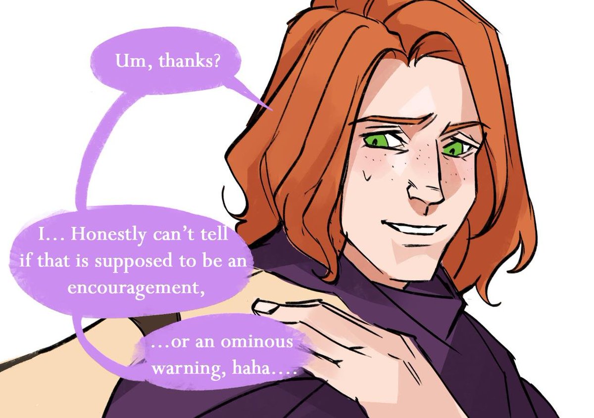 i miss them sm their dynamic is the "i will not heal you if you instigate this yourself" cleric vs the "i'll cook mountains of cookies for you!!!!" druid NGOAA

funfact Nerwyn never transform her leaf-crown so her husband can find her anytime when she transforms pipipi #dnd 