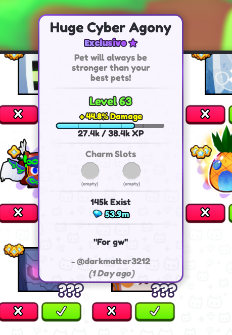 Giving away HUGE cyber agony!!
1. Comment your roblox username   
 2. Follow <a href="/ibzforever/">IBZ</a> and @Iplaypsxlol1 
3. Like and Repost 
Ends in 48h good luck! 🥳