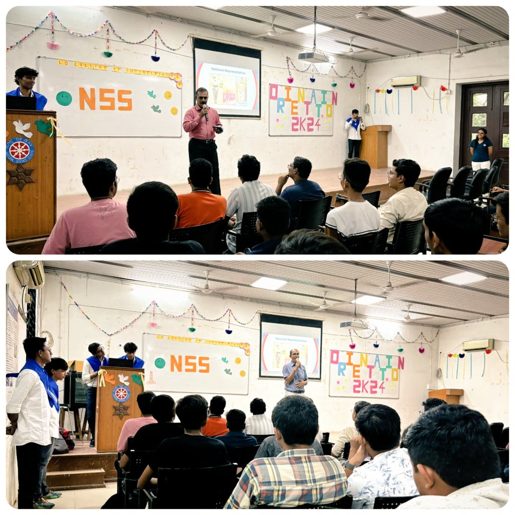 NssLdce's tweet photo. NSS Orientation: A Path to Service and Growth!

Kickstarting our NSS journey with a powerful orientation!🥳Embracing the spirit of service, leadership, and community development as we prepare to make a lasting impact.🌟

#nssorientation #serviceaboveself #nssldce #nss2024 https://t.co/p4KHTtmwcY