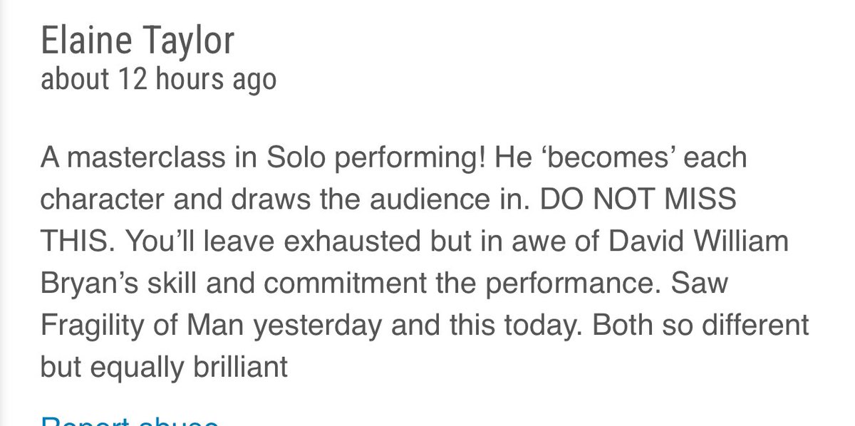 davidwbryan's tweet image. Here’s 4 of the lovely audience reviews left by the public on the booking pages from my @edfringe shows this year.👇🏽👀

There’s currently 46 more of these bad boys on the links below if you’re thinking about coming to the show(s) and need tipping over the edge. 

Whoever you guys…