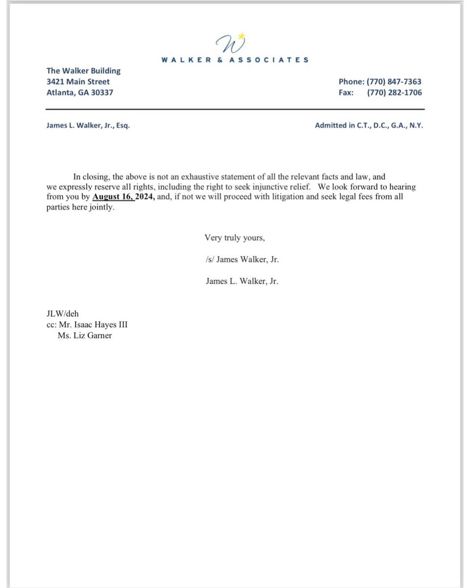 IsaacHayes3's tweet image. We the family of @isaachayes Isaac Hayes Enterprises, represented by Walker &amp;amp; Associates, are suing @realDonaldTrump and his campaign for 134 counts copyright infringement for the unauthorized use of the song “Hold On I’m Coming” at campaign rallies from 2022-2024. 

We demand…