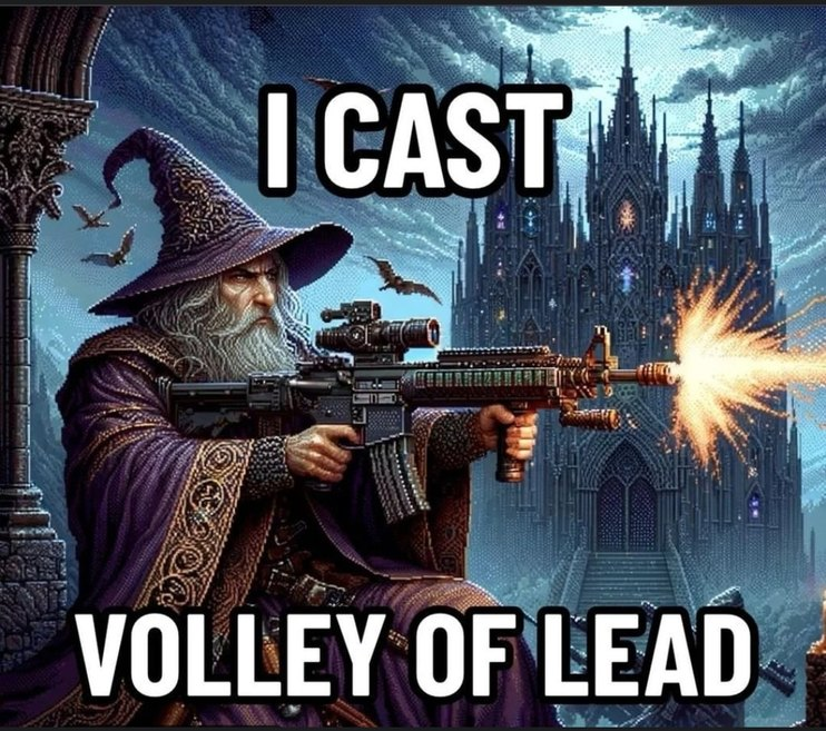 real magical power comes from the barrel of a gun