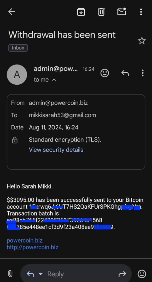 Congratulations Sarah thanks for trusting us... Need more information visit our telegram channel