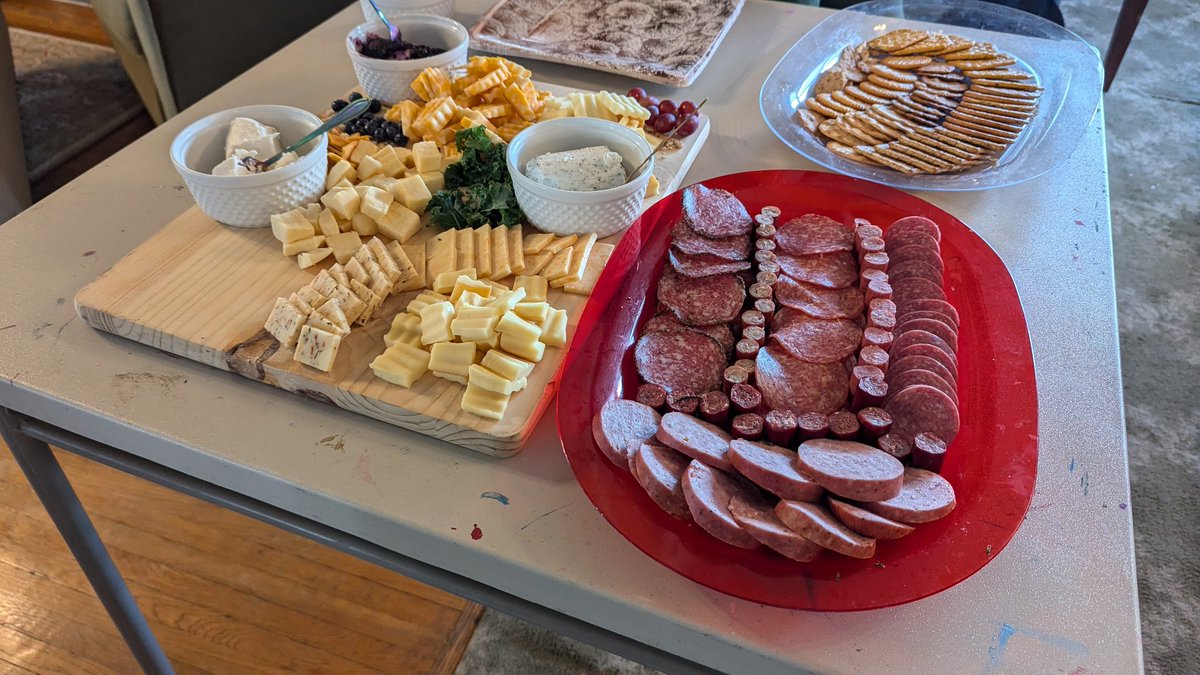My kids can't fold their own laundry in the same room as each other without fighting, yet they banded together to make this beautiful charcuterie spread in perfect harmony. Children are a mystery.