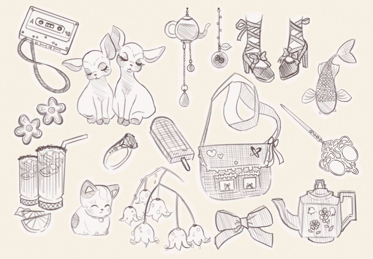 revonni_art's tweet image. a little collection of special objects 🎀🫖

I’ve been doing a lot of this practice pages on the last time, it helps a lot to try new things that usually scare me a little on full drawings 👉🏻👈🏻

#sketchpage #objects #sketchdaily