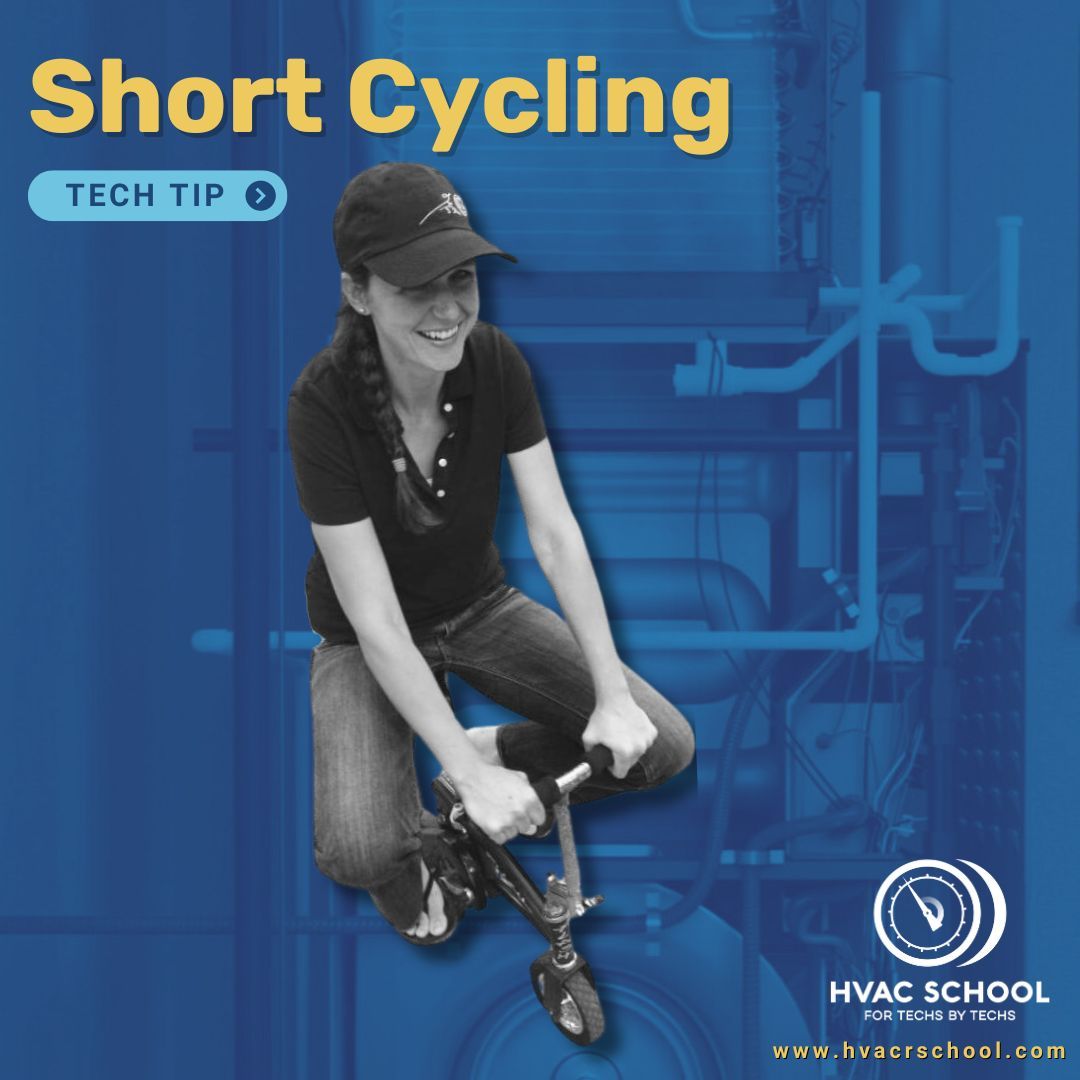 HVACRSchool's tweet photo. Ever wondered about short cycling in HVAC systems?
Check out our latest post where Bryan dives deep into what causes short cycling. Learn the signs to watch for and get tips to keep your system running smoothly.
https://t.co/tTT9aYkOr0
#HVACSchool #ShortCycling #HVACTechTips https://t.co/ola1w13lYC