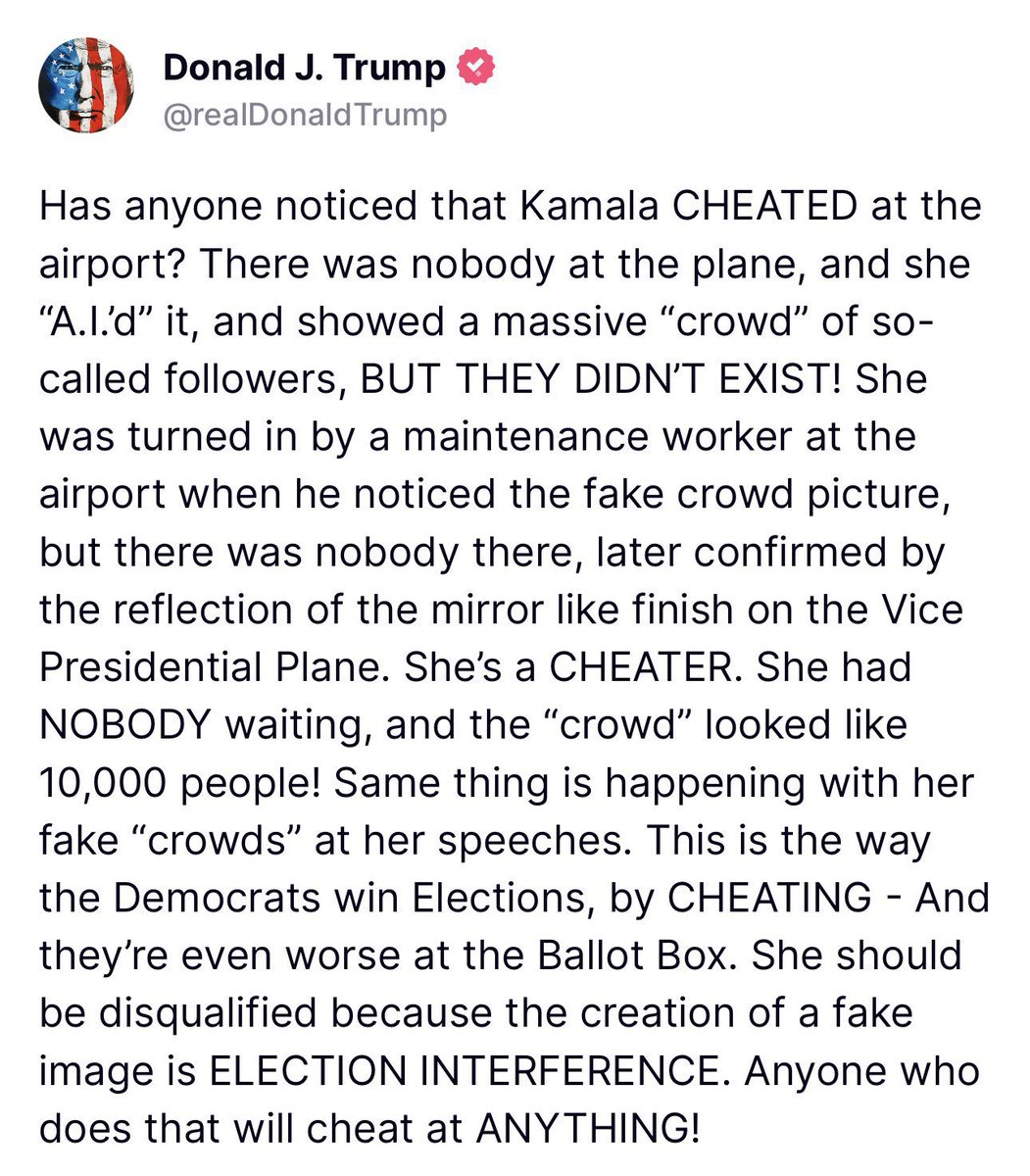 MightyKeef's tweet photo. Is this real? And if so I have a genuine question for Trump Supporters. 

And this is purely for conversation purposes, not a debate. When you see Trump make an objectively wrong statement  like this, what are your thoughts? https://t.co/I1sNBXEFXV