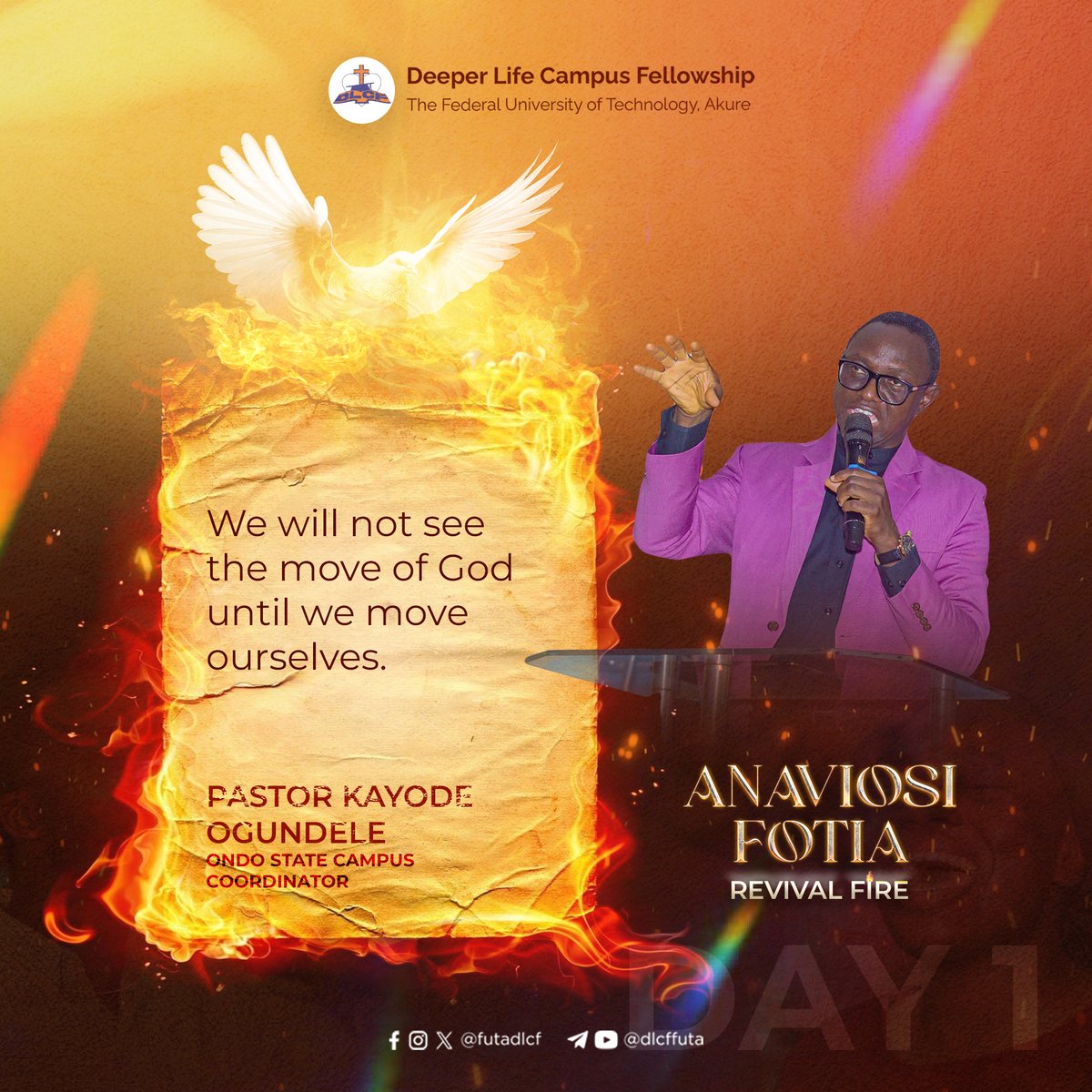 FutaDlcf's tweet photo. Excerpts from Anaviosi Fotia || Day 1

#anaviosifotia
 #revivalfire24 
#dlcffuta
 #dlcffutaprays
 #prayerweek https://t.co/dF7wcbhHGS