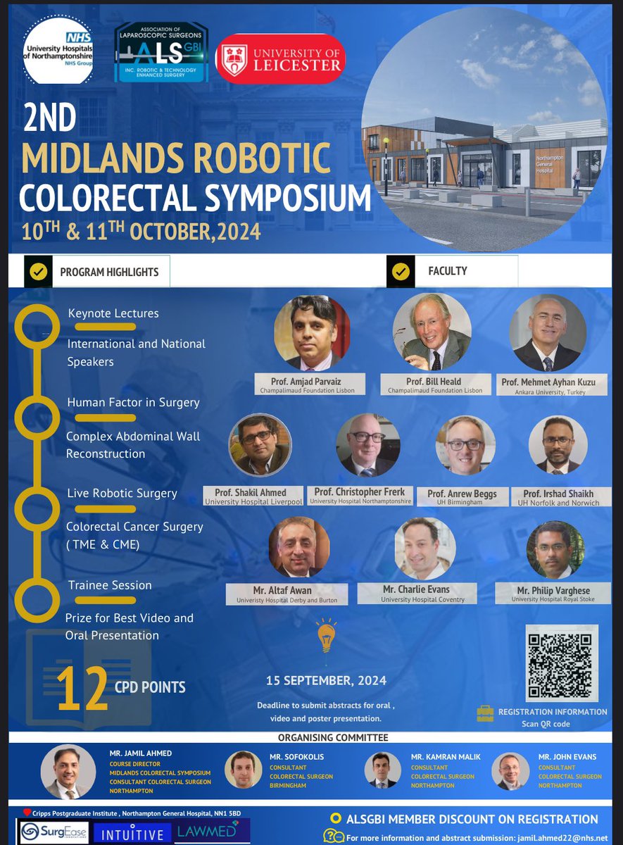 Jamil Ahmed Gorsi (@drjag2221) on Twitter photo We have put together an exceptional educational programme with expert faculty members.Join us at the 2nd Midlands Robotic Colorectal Symposium@ NGH.We are looking forward to welcoming you again <a href="/UHNNHSGroup/">University Hospitals of Northamptonshire</a> <a href="/hemantnemade1/">Hemant B Nemade</a> <a href="/SofoklisPantel1/">Sofoklis Panteleimonitis</a> <a href="/AAQ157/">Adnan Qureshi</a> <a href="/IntuitiveSurg/">Intuitive</a> <a href="/DhaheriMahmoud/">Mahmoud Dhaheri- محمود الظاهري</a> We have put together an exceptional educational programme with expert faculty members.Join us at the 2nd Midlands Robotic Colorectal Symposium@ NGH.We are looking forward to welcoming you again <a href="/UHNNHSGroup/">University Hospitals of Northamptonshire</a> <a href="/hemantnemade1/">Hemant B Nemade</a> <a href="/SofoklisPantel1/">Sofoklis Panteleimonitis</a> <a href="/AAQ157/">Adnan Qureshi</a> <a href="/IntuitiveSurg/">Intuitive</a> <a href="/DhaheriMahmoud/">Mahmoud Dhaheri- محمود الظاهري</a>