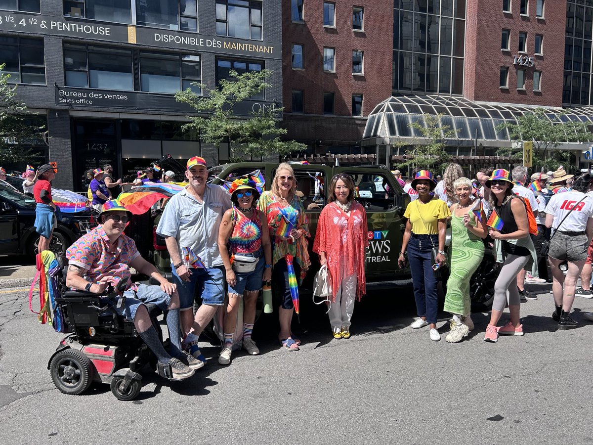 A perfect day for a Gay Pride Parade in Montreal with peeps from work #fierteMtl #prideMtl