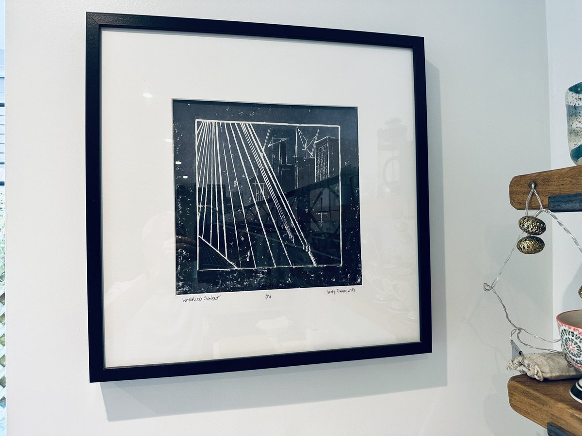 LarkStudios's tweet photo. #picoftheday Nice when you see your artworks hanging! #linocuts https://t.co/a1B8dy1llY