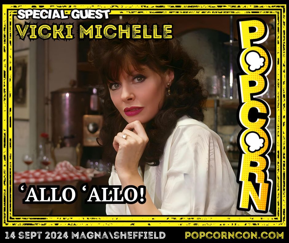 HorrorConUK (@horrorconuk) on Twitter photo 📢 Listen very carefully, we shall say this only once! We’re beyond excited to welcome 'Allo 'Allo stars Vicki Michelle & Francesca Gonshaw to 🍿 Popcorn <a href="/MagnaScience/">Magna Science Adventure Centre</a>🎉Vicki & Francesca will be dressed in character all day!! ⏩Book tickets here 👉 popcorncon.com 📢 Listen very carefully, we shall say this only once! We’re beyond excited to welcome 'Allo 'Allo stars Vicki Michelle & Francesca Gonshaw to 🍿 Popcorn <a href="/MagnaScience/">Magna Science Adventure Centre</a>🎉Vicki & Francesca will be dressed in character all day!! ⏩Book tickets here 👉 popcorncon.com