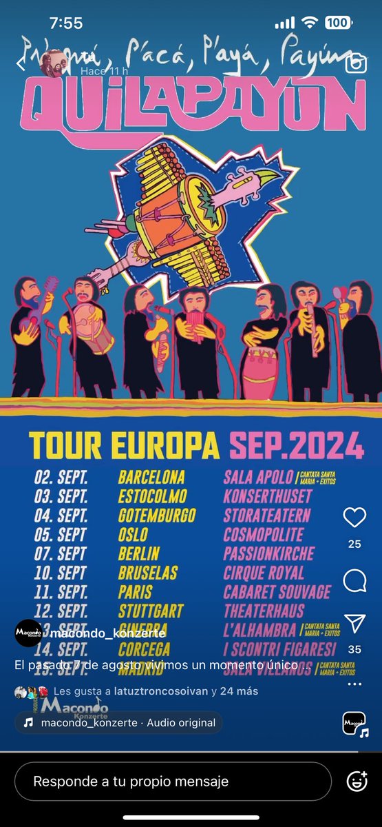 Atentos al gran Tour de Quilapayún