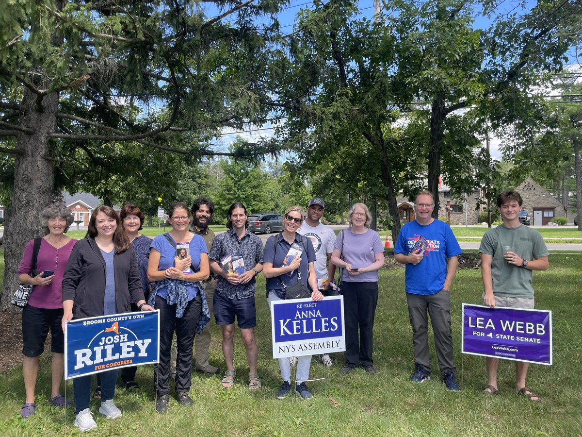 We had a great Tompkins County Weekend of Action with the <a href="/TCDemocrats/">Tompkins County Democratic Committee</a> knocking on doors in the Town of Ithaca and across #sd52 in support of our campaign, <a href="/JoshRileyUE/">Josh Riley</a>, <a href="/Kelles4NY/">Anna Kelles for NY</a>, and Democrats up and down the ballot!