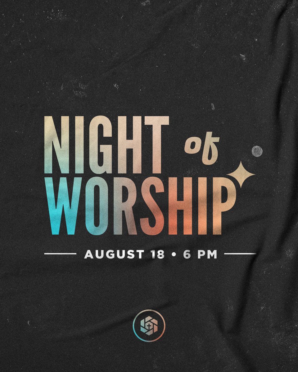 As we look ahead to the fall &amp; the new school year, come celebrate the goodness of our God with a Night of Worship. This will be an unhurried evening where we will gather to pray and to worship the Lord with surrendered hearts. We invite you to join us next Sun, Aug. 18, at 6 pm.