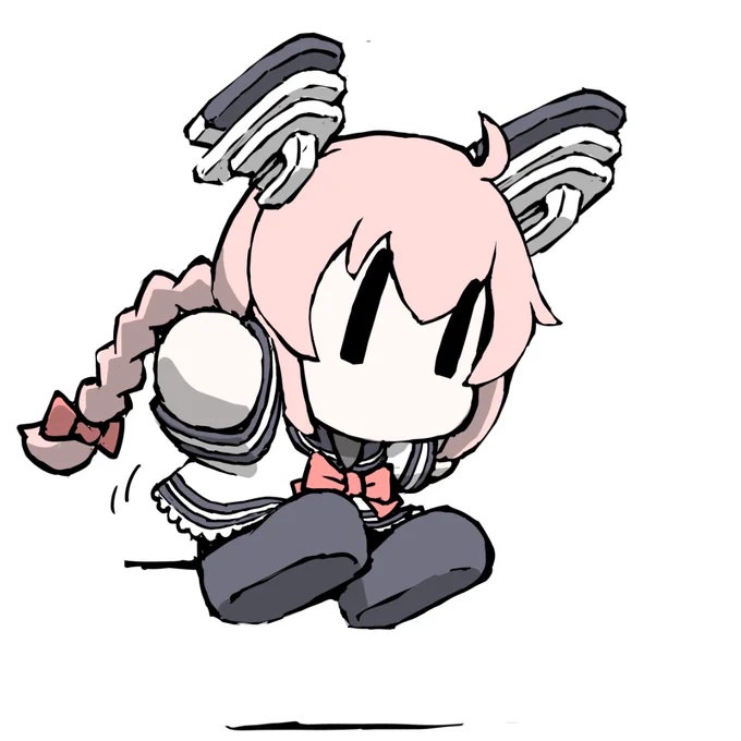 艦これラクガキ、まめ艦ねのひ^^元気の良い子なので、執務机を右へ左へ、ぴょいんぴょいんと目を楽しませてくれそうです^^ 