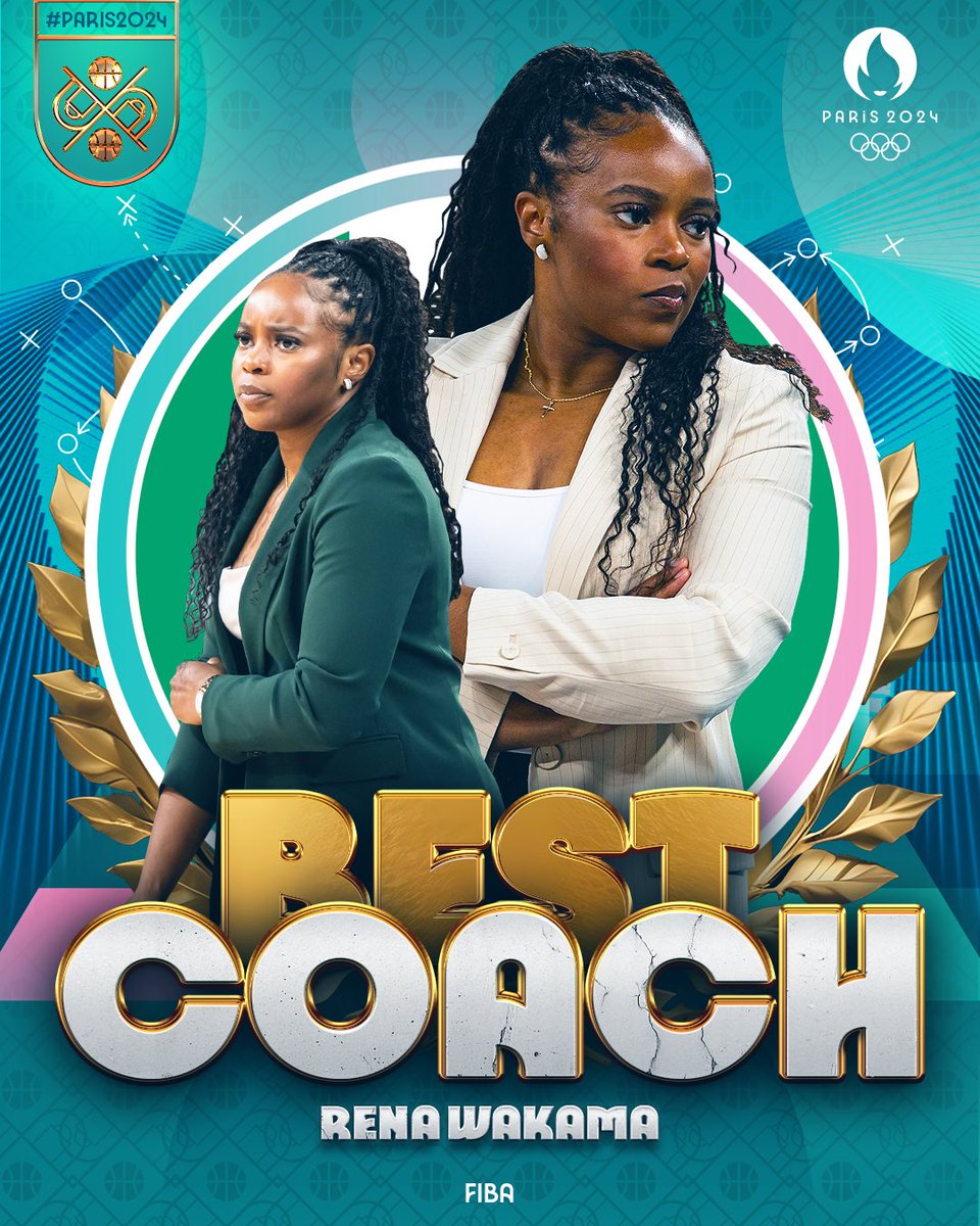 FIBA's tweet image. Nigeria’s 🇳🇬 incredible run at #Olympics wasn’t going to go unnoticed. 

Rena Wakama is the Best Coach of #Paris2024 Women’s Basketball. 🧠