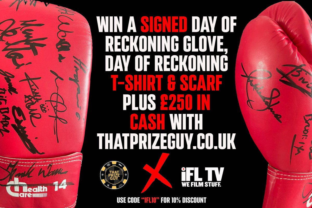 🚨 COMPETITION TIME 🚨

We’re giving away...

🥊 A signed boxing glove from the Day Of Reckoning card in Saudi Arabia, which includes Anthony Joshua, Dmitry Bivol, Joseph Parker, Eddie Hearn, Frank Warren &amp; many more
👕 A Day Of Reckoning t-shirt and scarf
💰 £250 IN CASH