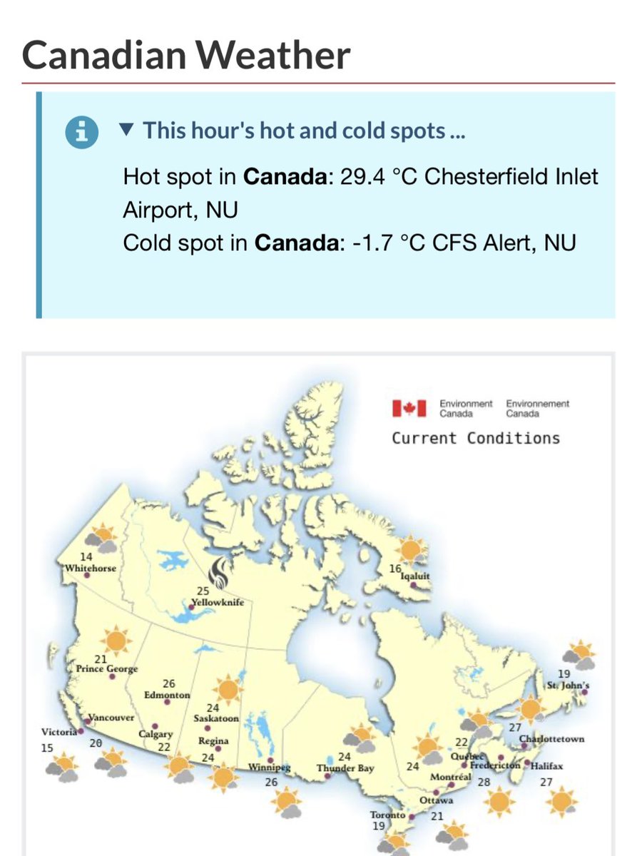 Canada’s hotspot in Nunavut. Not something you see often!