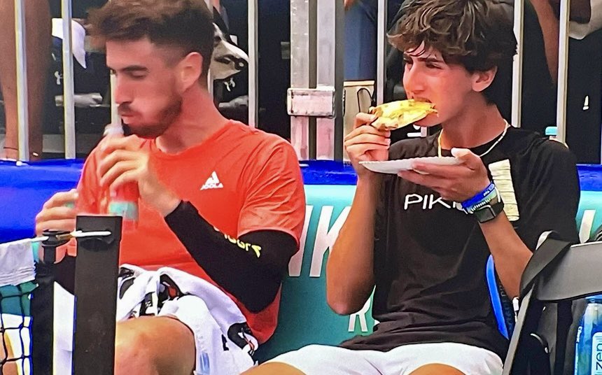 Pro pickleball looks to be just fine.   Gabe Tardio and Federico Staksrud with the gold.  Pizza PPA powered