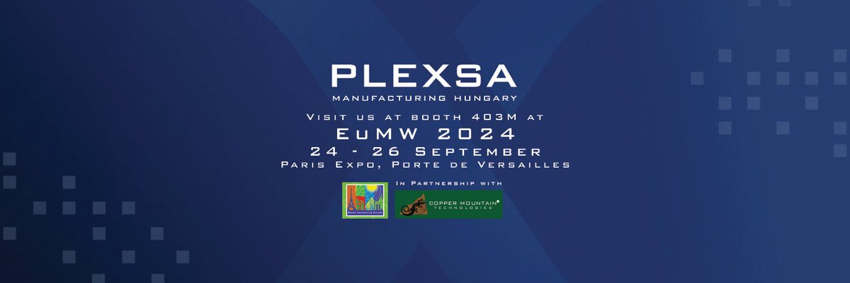 plexsa's tweet photo. At #EuMW2024 we will be showcasing our suspended substrate stripline #multiplexers and filters. Join us in Paris at booth 403M to see exceptional #broadband performance in compact sizing. From DC - 70 GHz, we can help you elevate your high-frequency applications.  

#RF #EuMW https://t.co/qGvKx91iKW