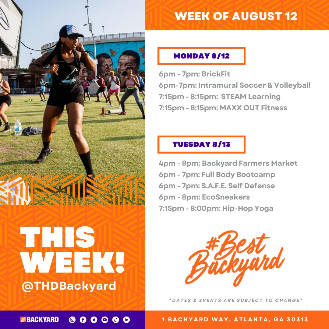 thdbackyard's tweet image. THIS WEEK @ The #BestBackyard! Sign ups and details are available here: eventbrite.com/o/the-home-dep…