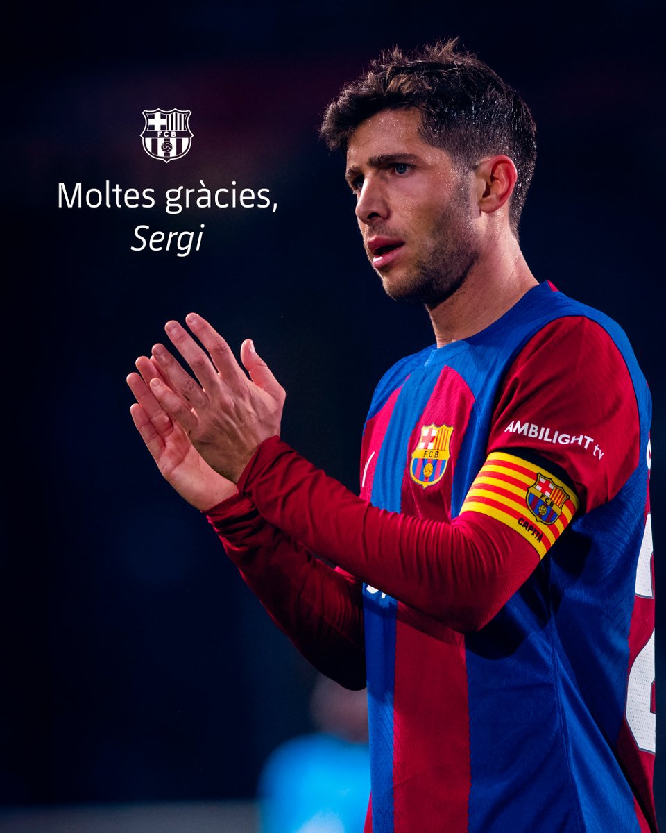 Una leyenda para siempre.
Visca Sergi Roberto, per sempre.