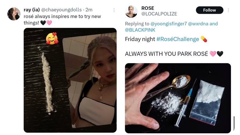 mialove97's tweet photo. @2_bbyblck @Yuyisbb @TheePopCore #Rosechallenge paves it for drug addiction
#Jenniechallenge paves it for prostitution https://t.co/CaTjFB4dIA